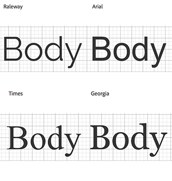 Type Style Comparison